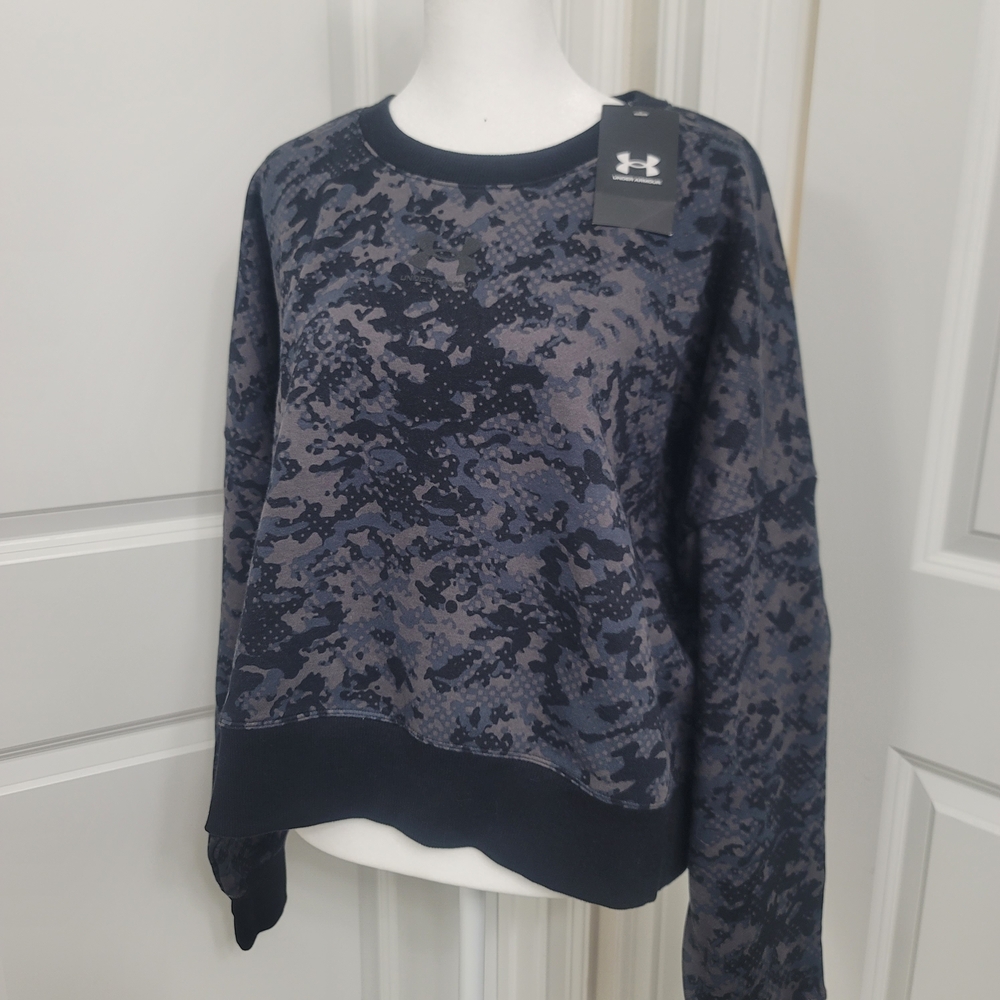 Under Armour Women's Camouflage Sweater - Black and Gray